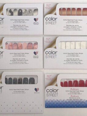 Color Street Lot Of 6 Packs 100% Nail Polish Strips (C)